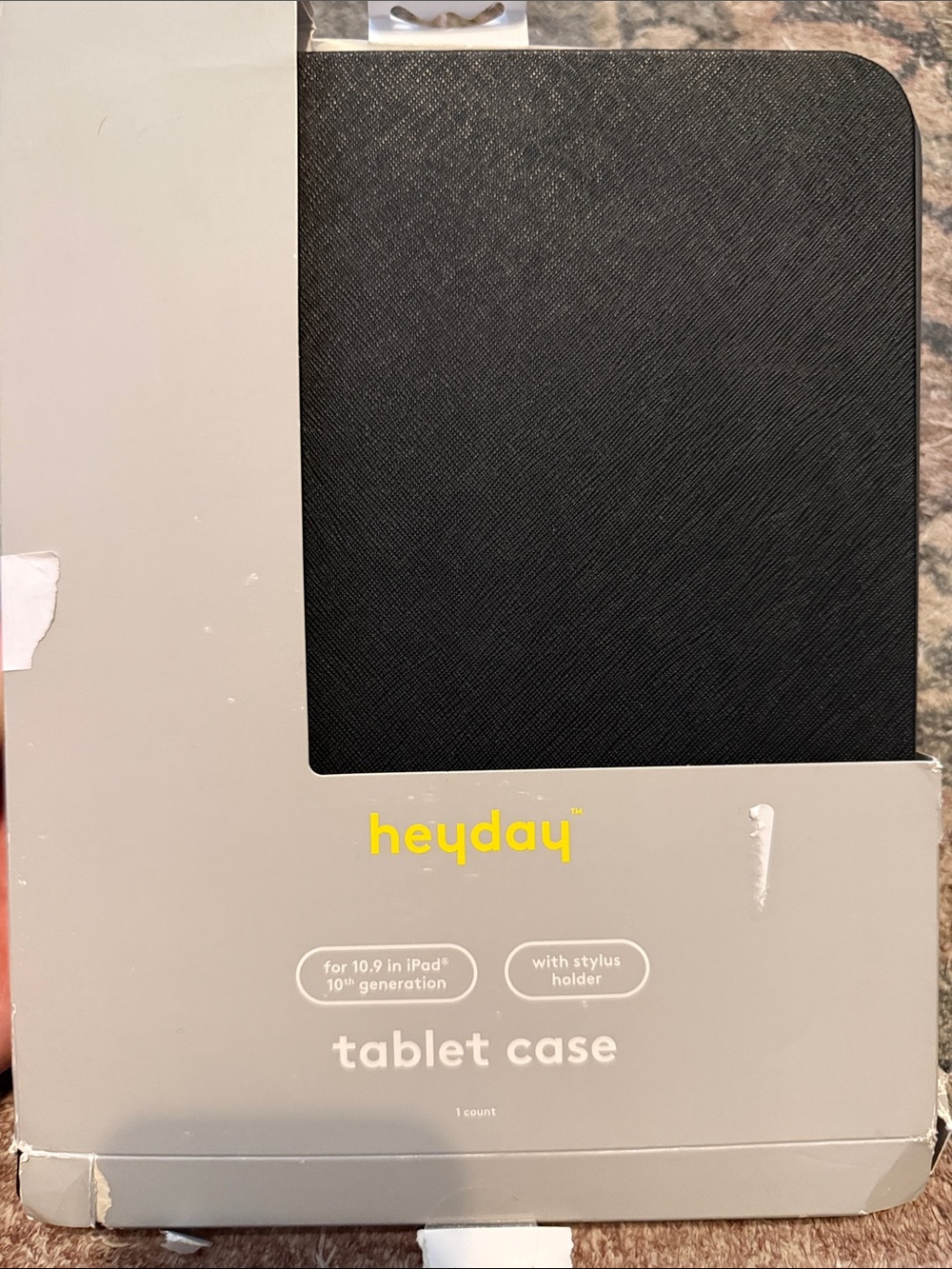 heyday Black Tablet Case with Stylus Holder